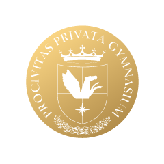 Procivitas privata gymnasium guld och vit logo