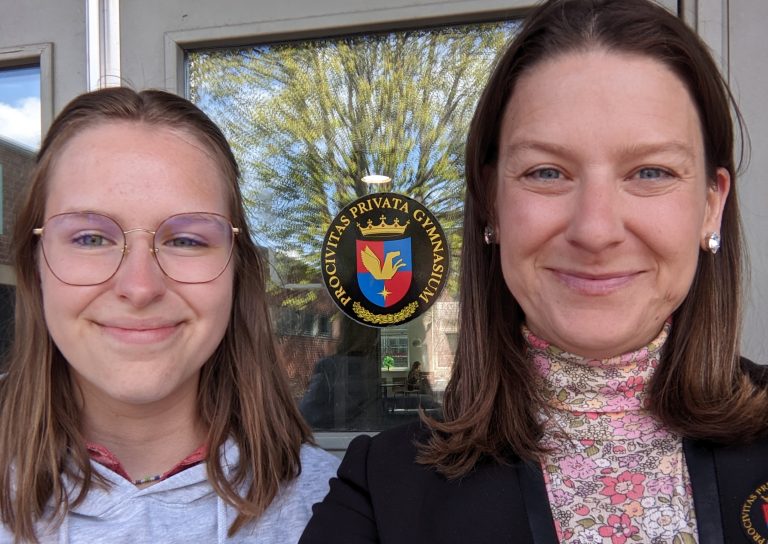 Silke tillsammans med Frida, ansvarig för internationalisering på ProCivitas Stockholm
